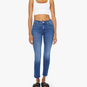 MOTHER The Mid Rise Dazzler Ankle Fray Jeans
